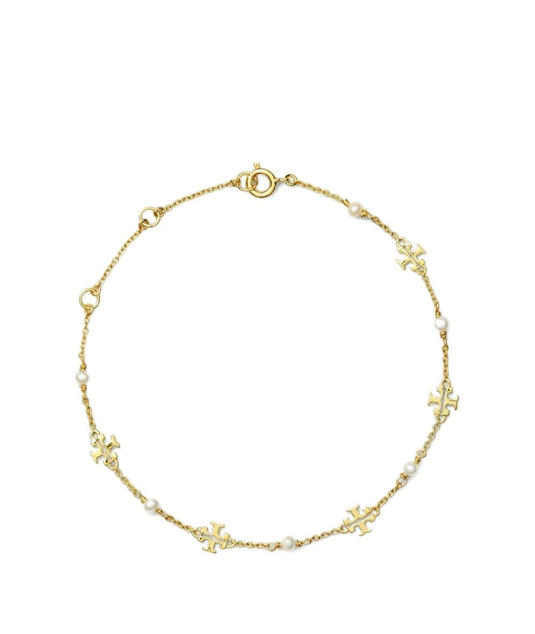 TORY BURCH Золотой металлический браслет, фото 4