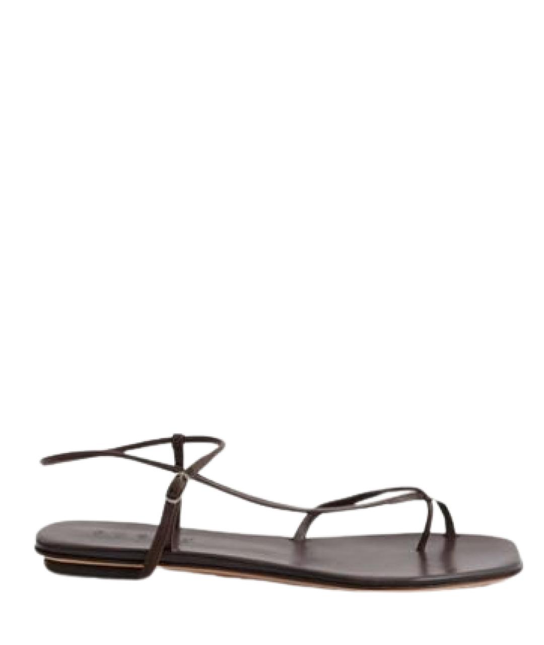 SOEUR Коричневые кожаные сандалии, фото 1