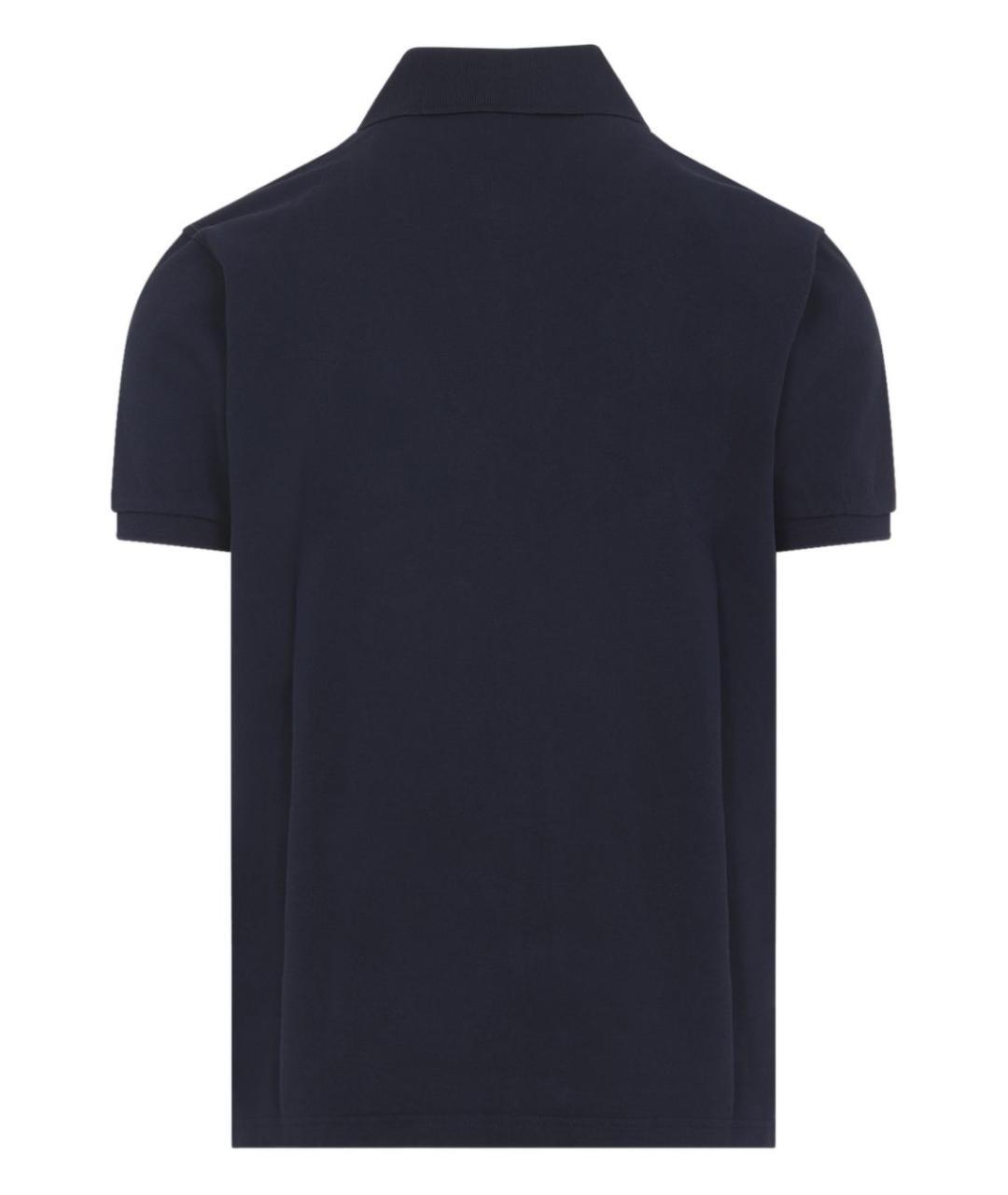 ETRO Темно-синее хлопковое поло с коротким рукавом, фото 2