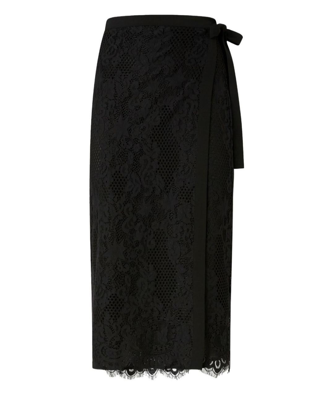 PINKO Черная хлопковая юбка миди, фото 1