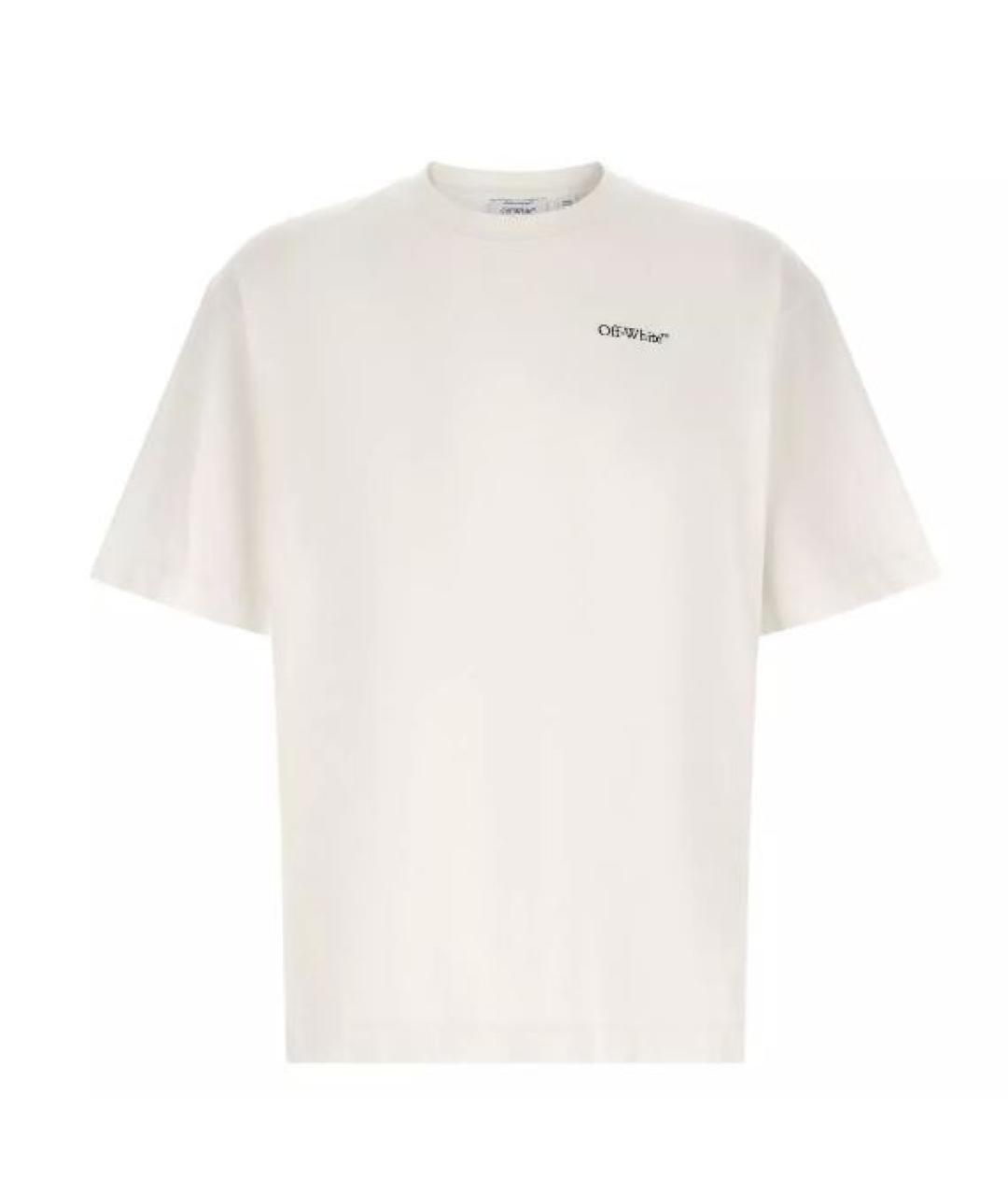 OFF-WHITE Белая хлопковая футболка, фото 1