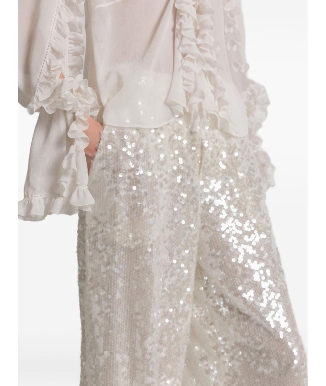 ALBERTA FERRETTI Бежевые прямые брюки, фото 2