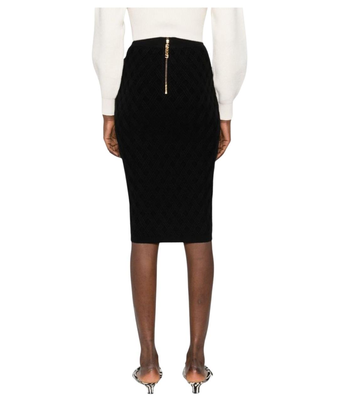 ELISABETTA FRANCHI Черная юбка миди, фото 5