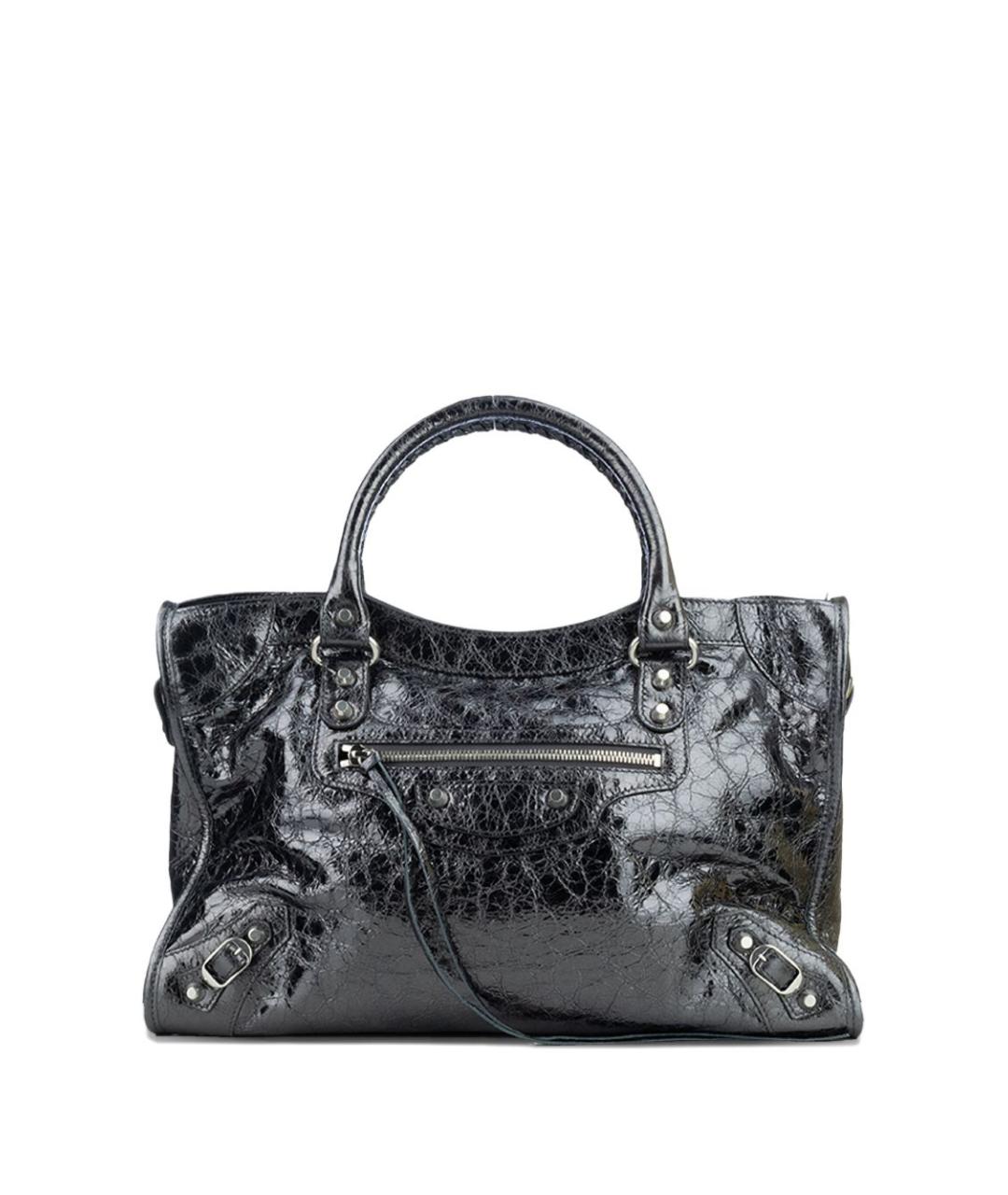 BALENCIAGA Серая кожаная сумка тоут, фото 1