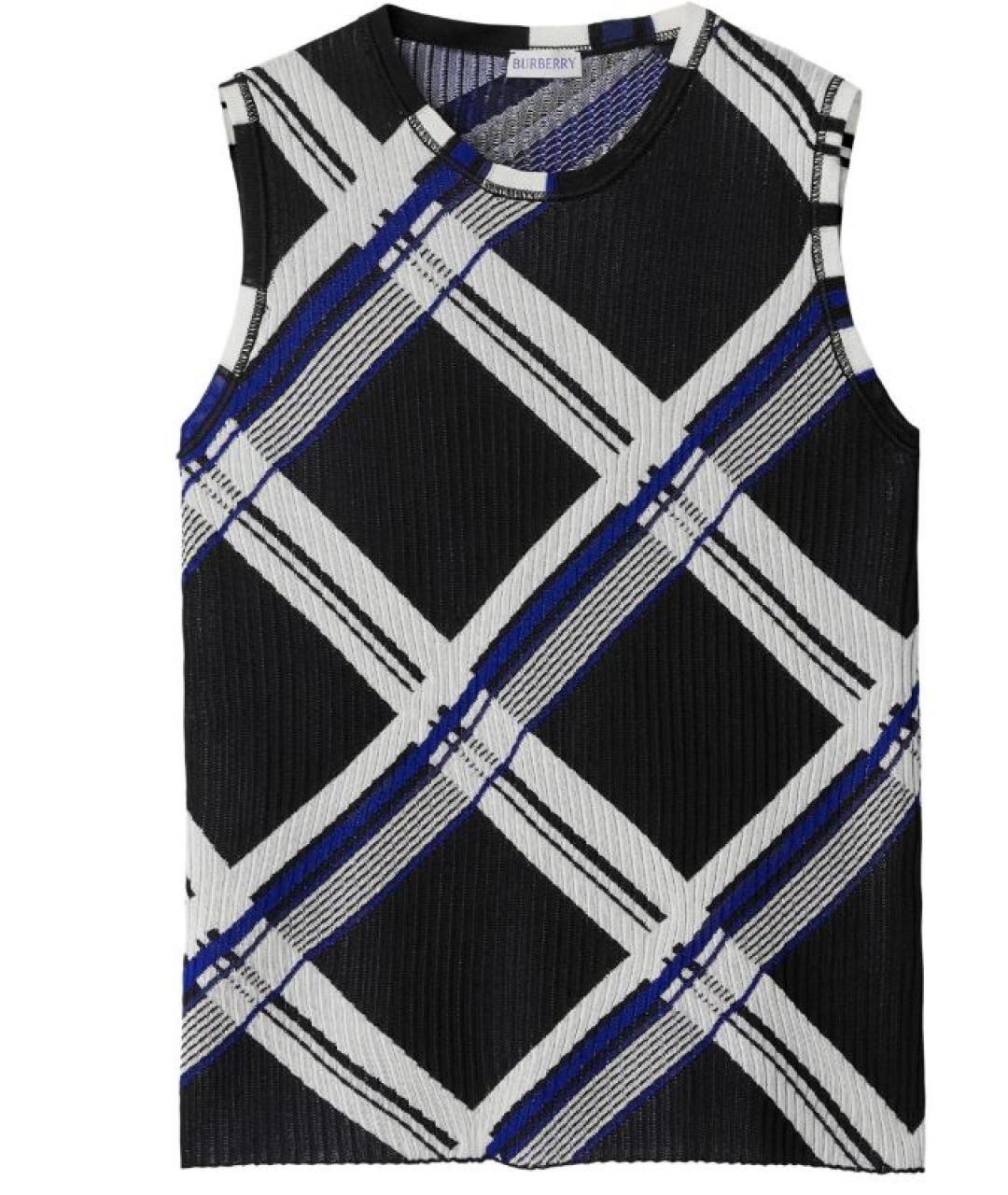 BURBERRY Мульти шелковая майка, фото 1