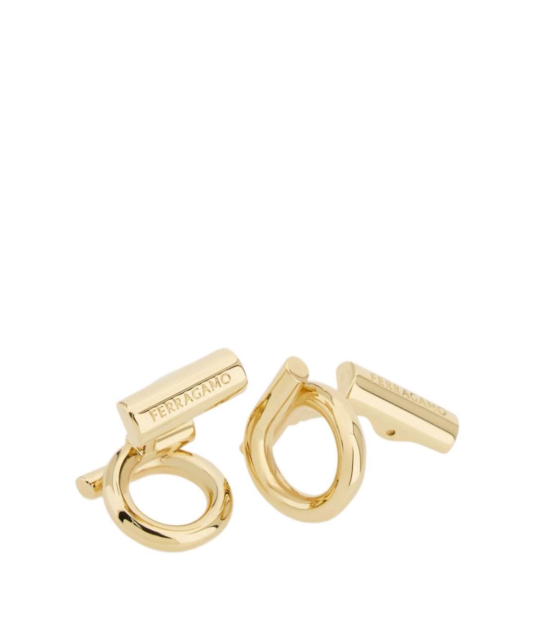 FERRAGAMO Золотые металлические серьги, фото 2