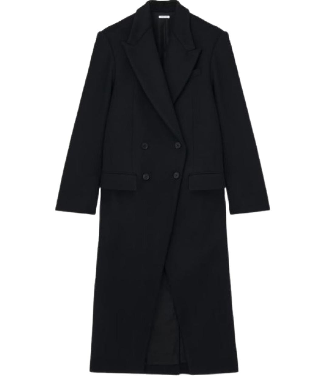 ALEXANDER MCQUEEN Черное шерстяное пальто, фото 1