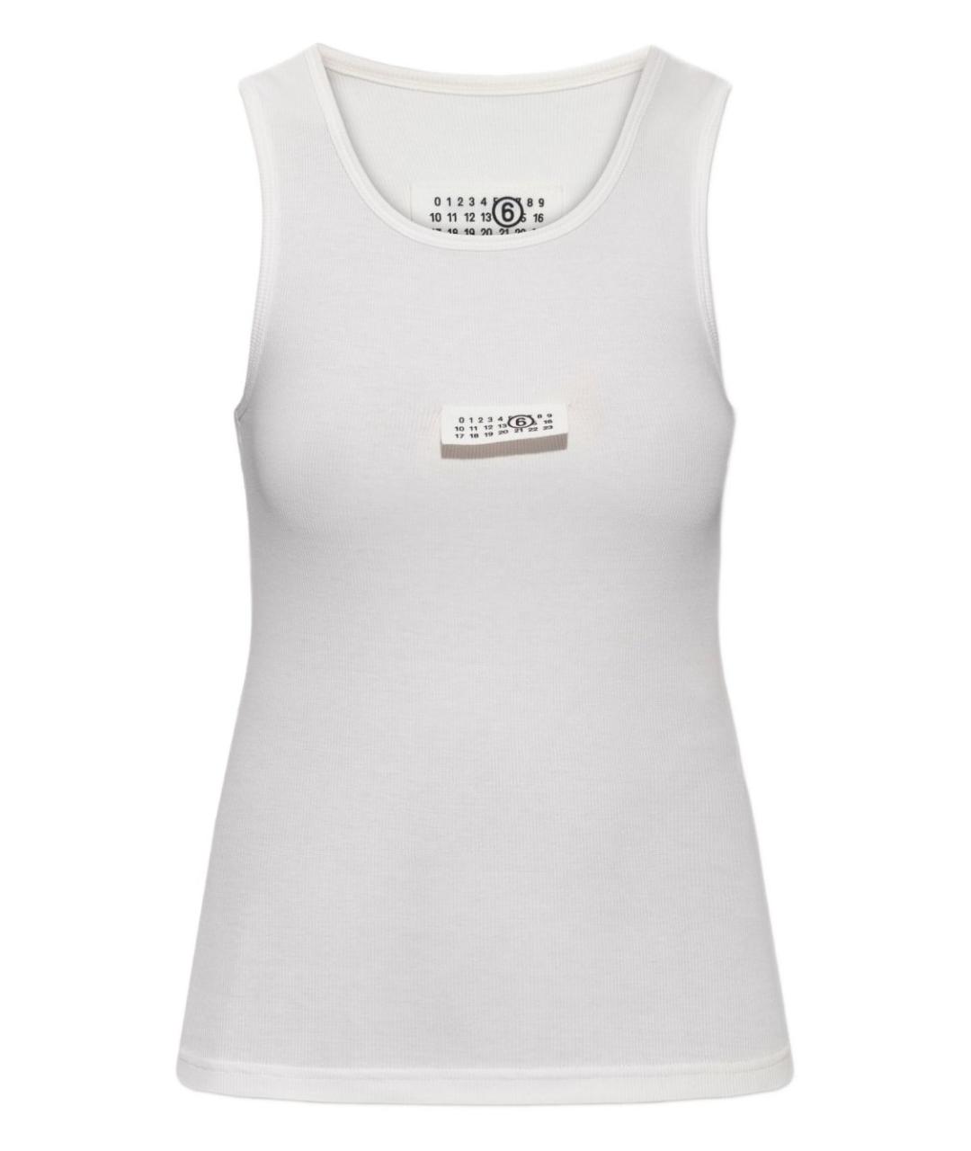 MM6 MAISON MARGIELA Белая хлопковая майка, фото 1