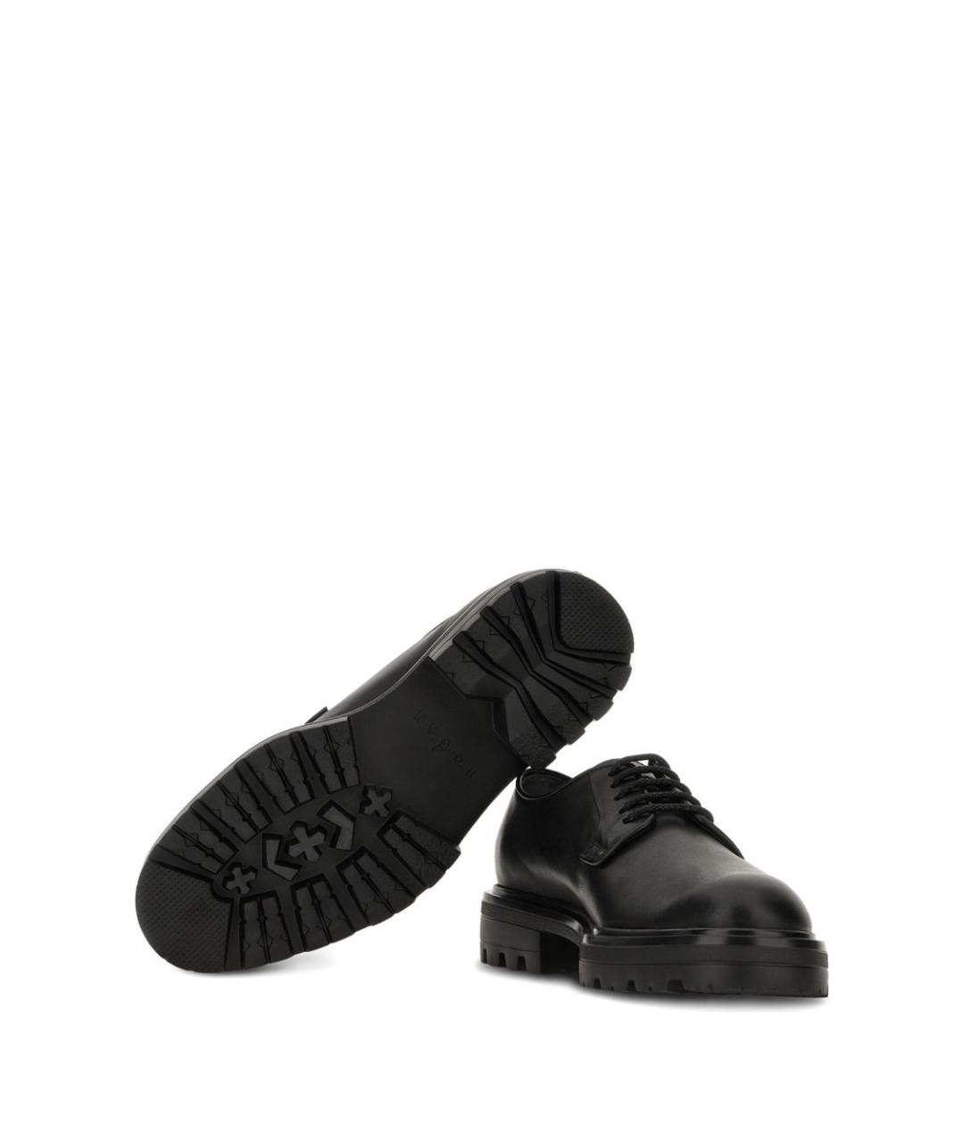 HOGAN Черные кожаные низкие ботинки, фото 4