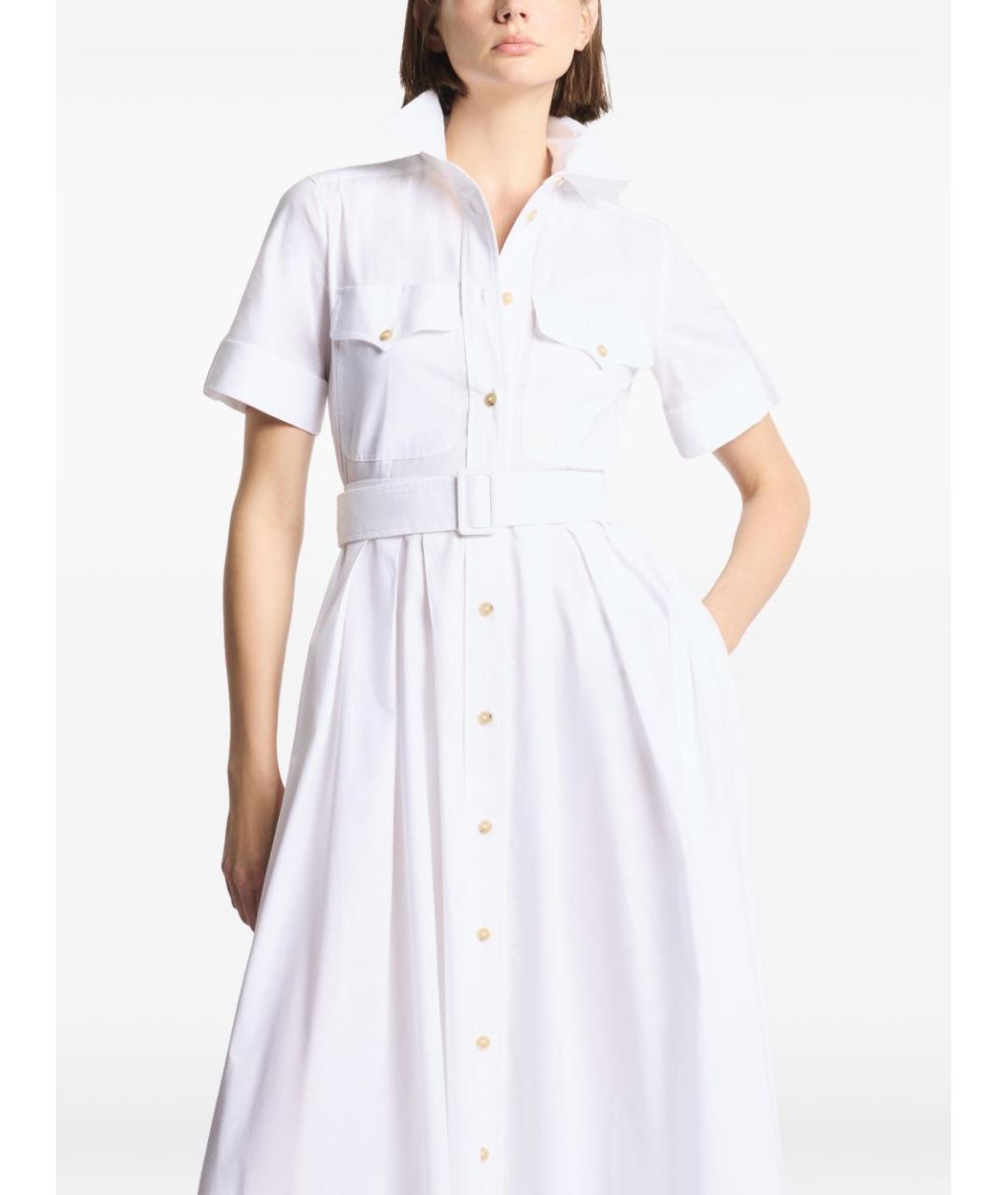 FAY Белое хлопковое повседневное платье, фото 3