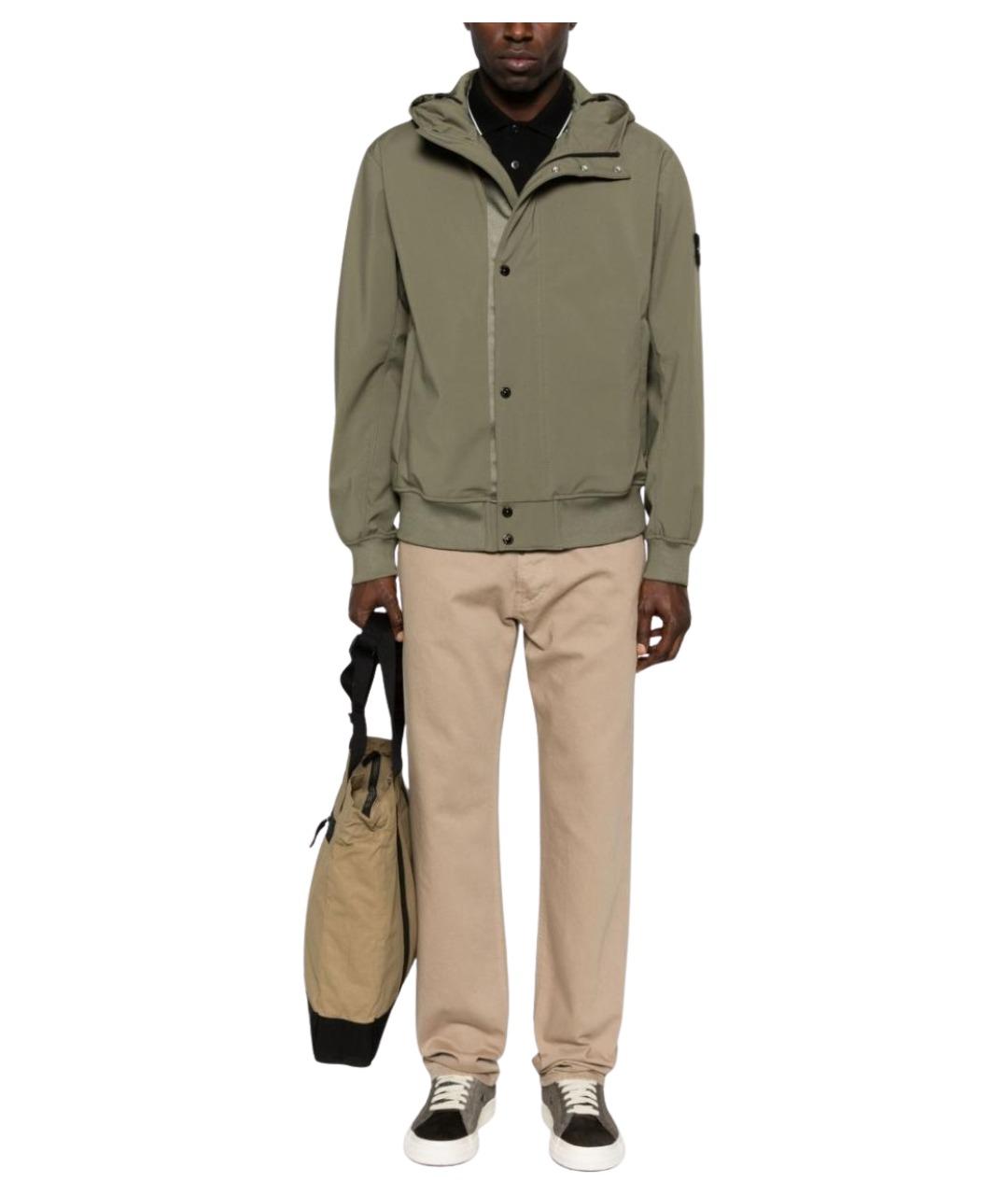 STONE ISLAND Бежевые повседневные брюки, фото 2