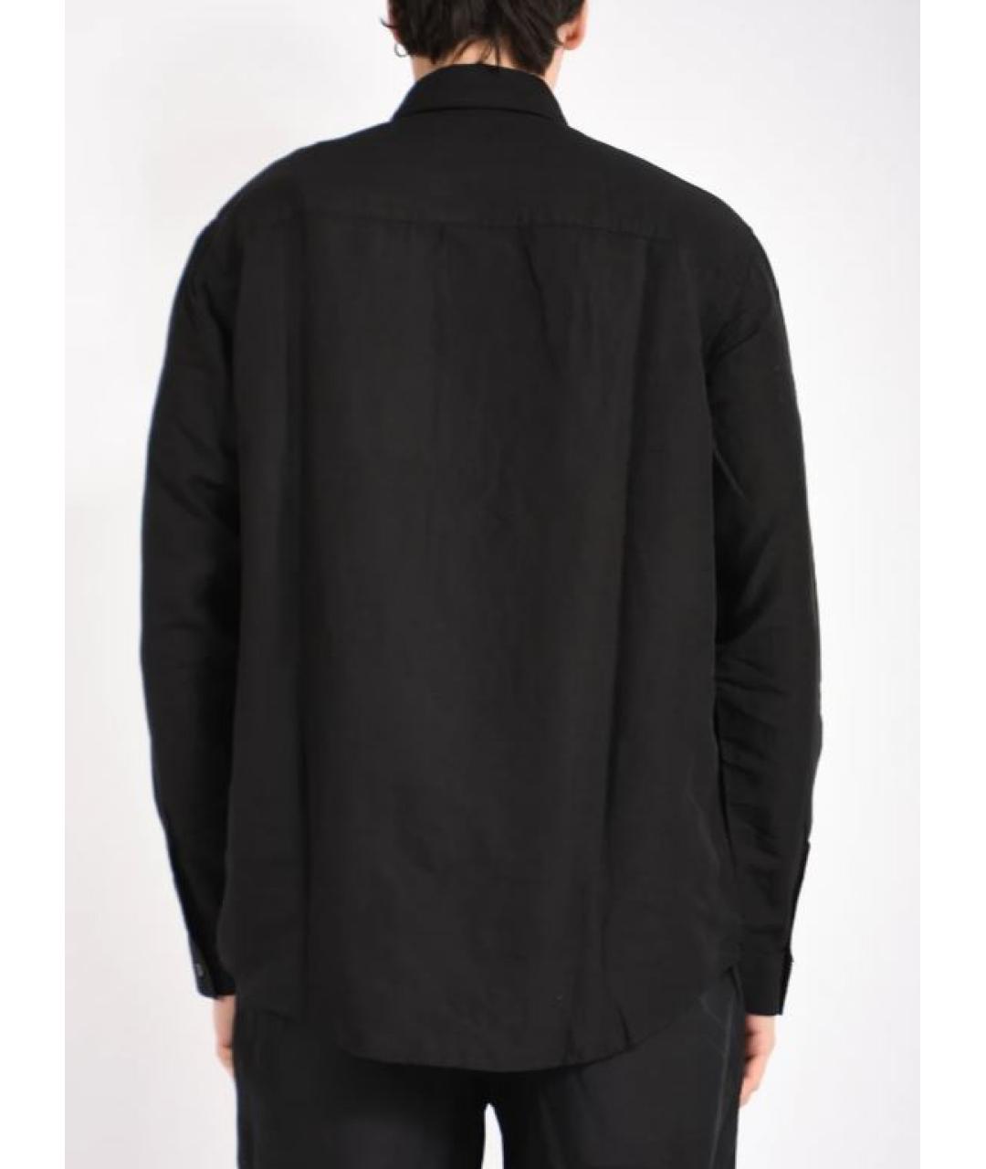 DIESEL Черное вискозное поло с длинным рукавом, фото 3