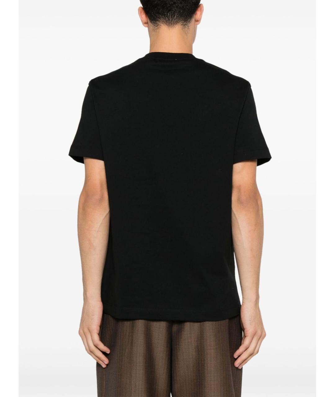BURBERRY Черная хлопковая футболка, фото 3