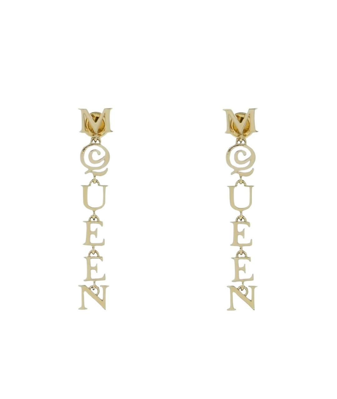 ALEXANDER MCQUEEN Золотые металлические серьги, фото 4