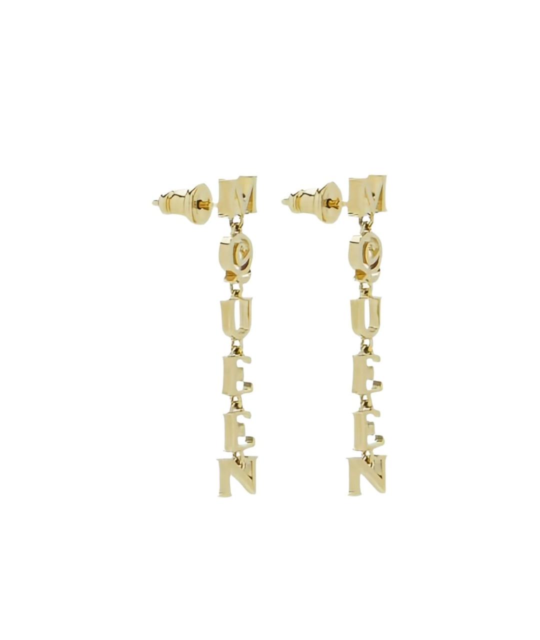ALEXANDER MCQUEEN Золотые металлические серьги, фото 3
