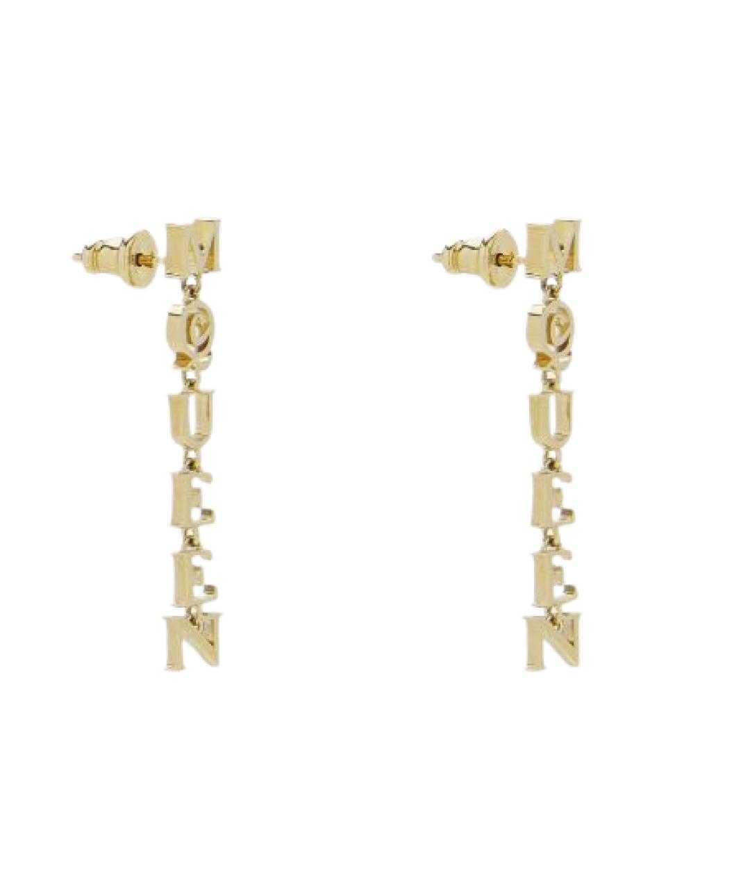 ALEXANDER MCQUEEN Золотые металлические серьги, фото 2