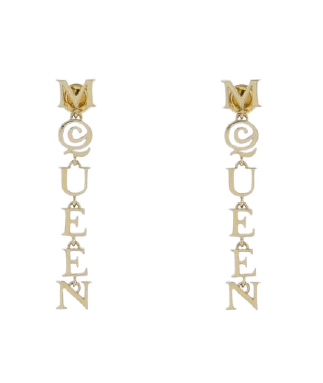 ALEXANDER MCQUEEN Золотые металлические серьги, фото 1