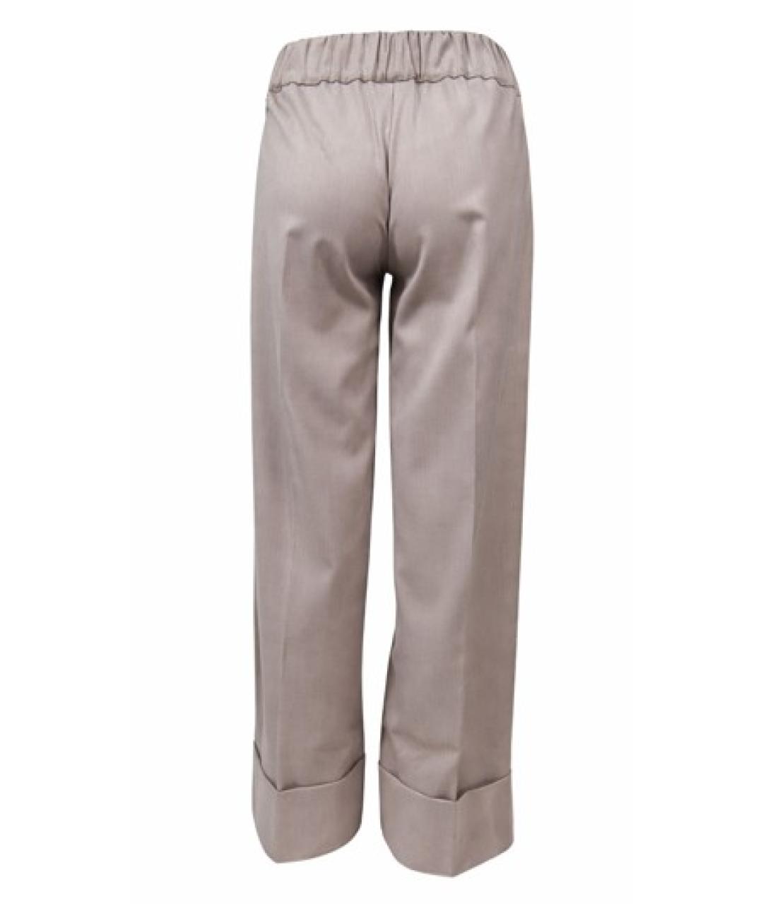 D.EXTERIOR Коричневые полиэстеровые прямые брюки, фото 2