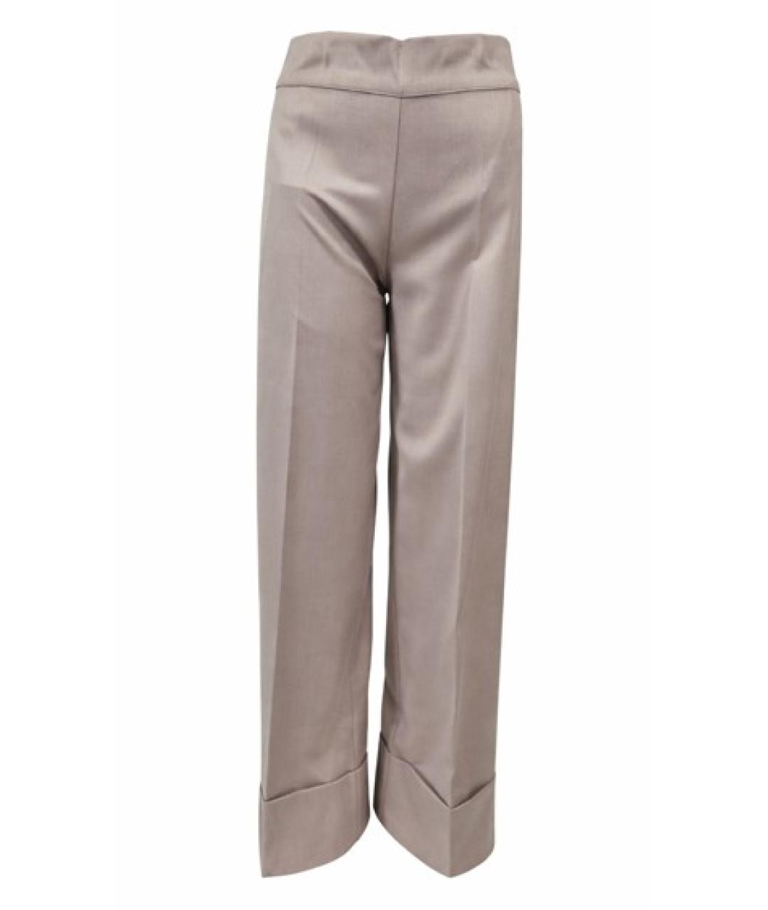 D.EXTERIOR Коричневые полиэстеровые прямые брюки, фото 1