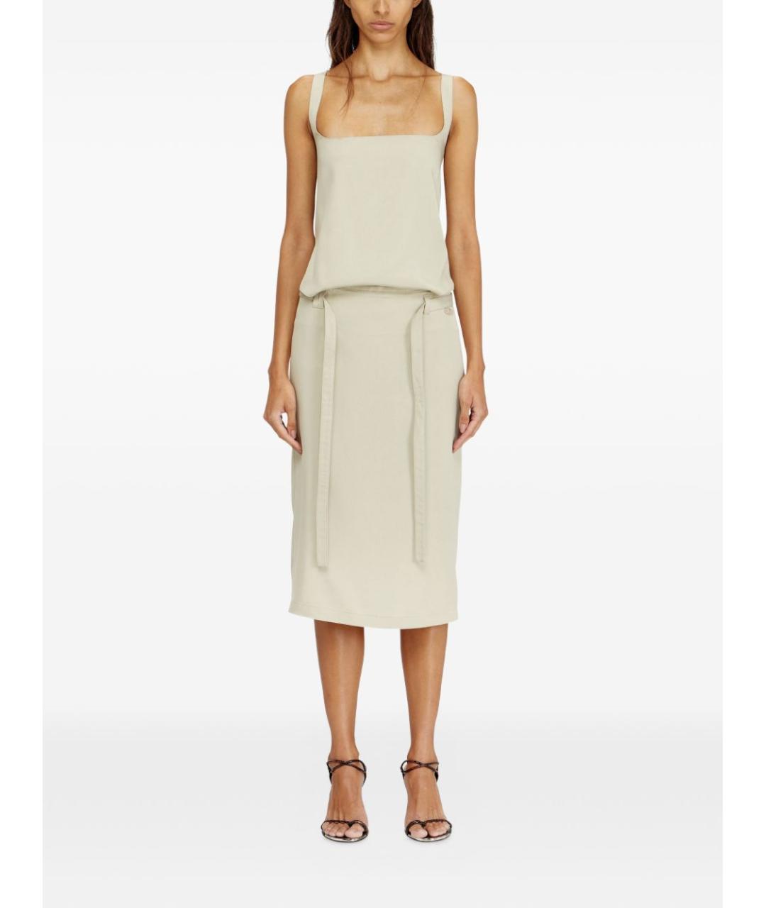 DIESEL Бежевое повседневное платье, фото 4