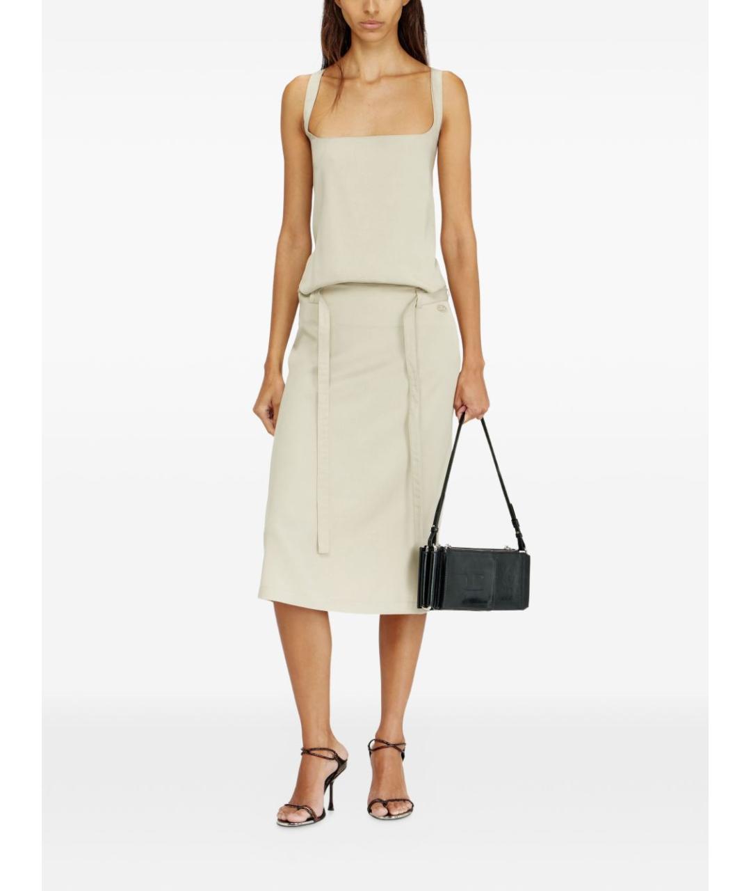 DIESEL Бежевое повседневное платье, фото 2