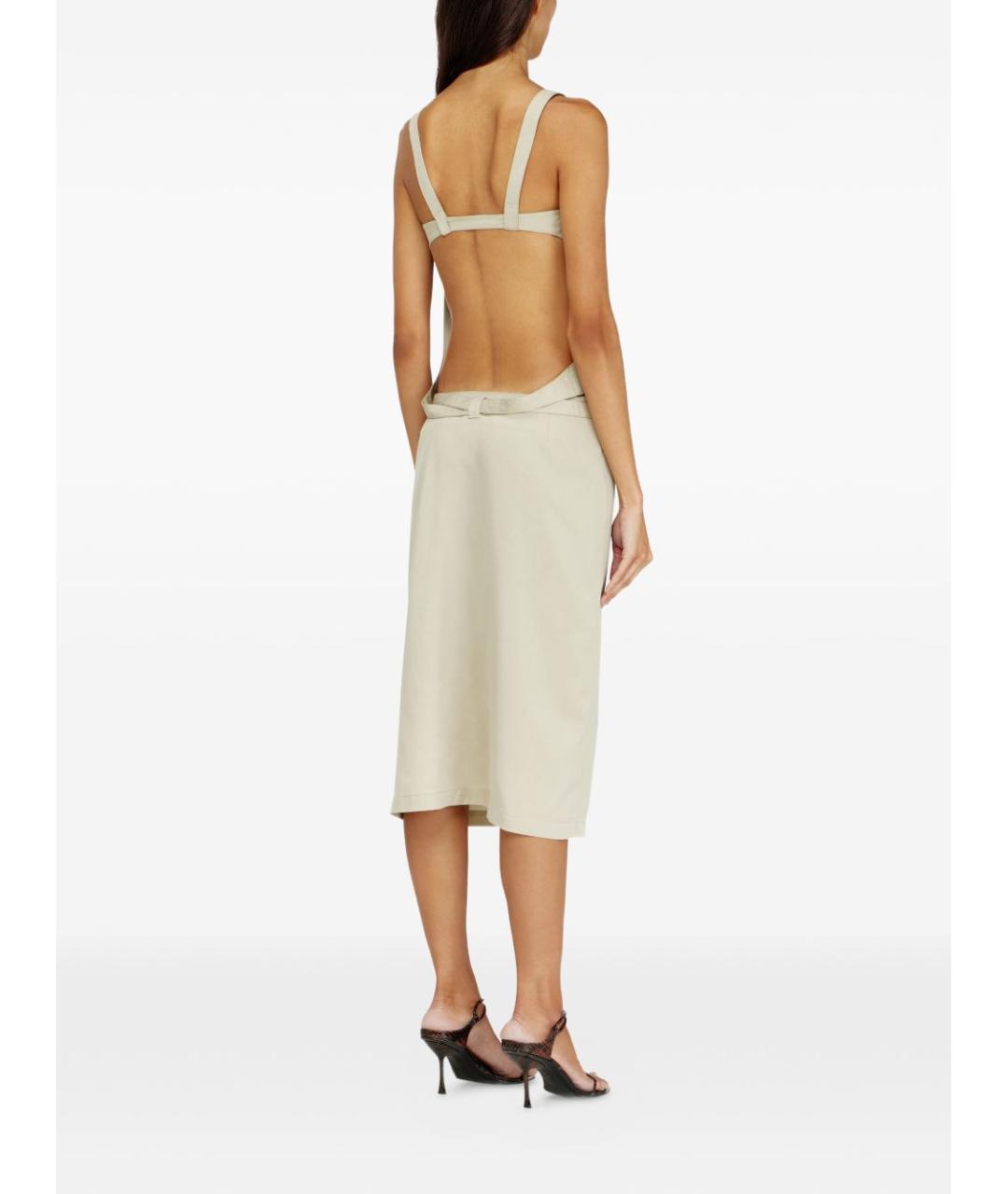 DIESEL Бежевое повседневное платье, фото 3