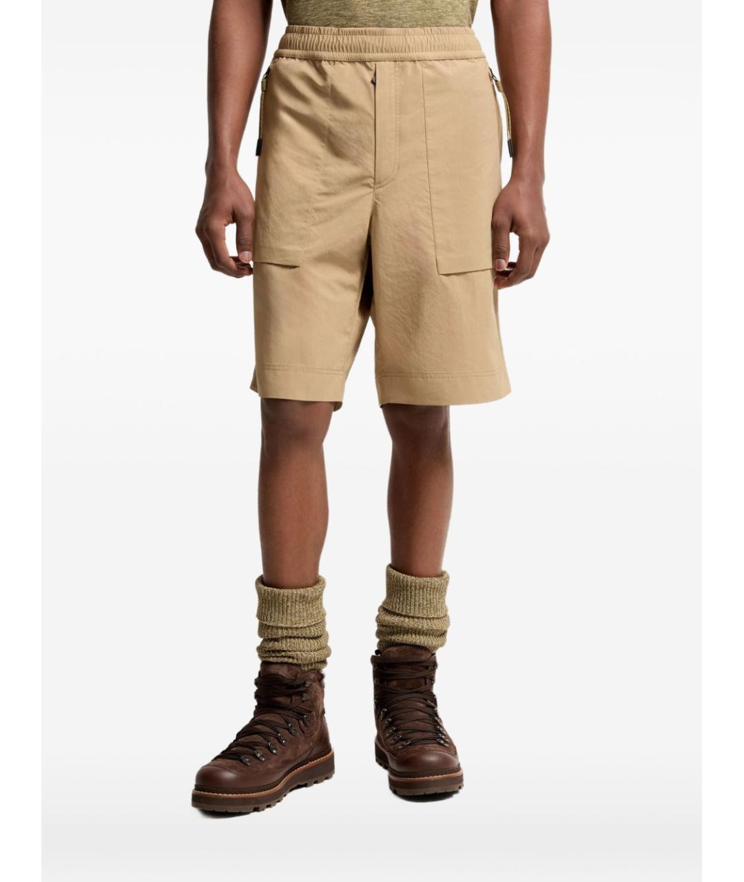 MONCLER GRENOBLE Бежевые шорты, фото 4