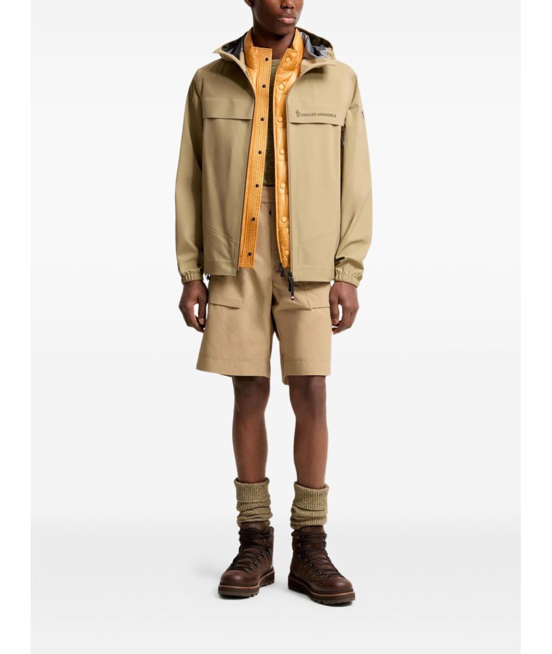 MONCLER GRENOBLE Бежевые шорты, фото 2