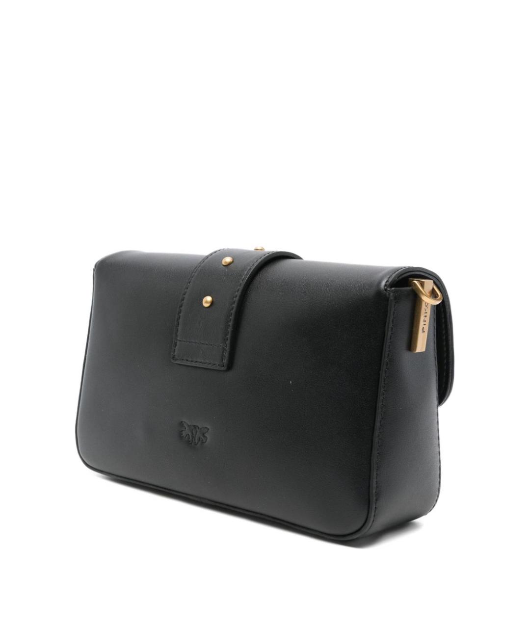 PINKO Черная кожаная сумка через плечо, фото 5