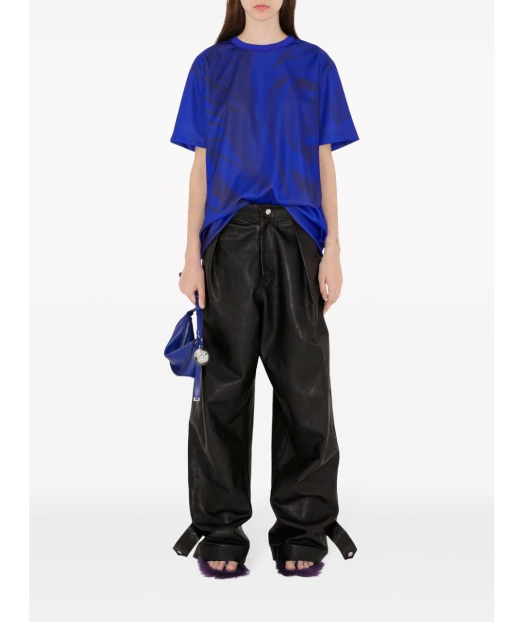 BURBERRY Синяя кожаная сумка через плечо, фото 4