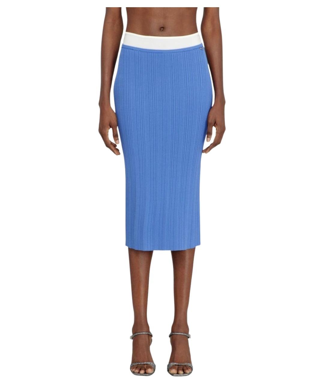 DIESEL Синяя юбка миди, фото 4