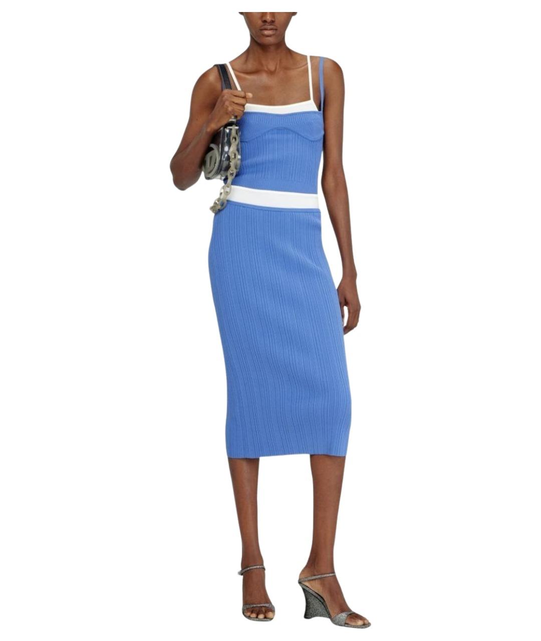 DIESEL Синяя юбка миди, фото 2