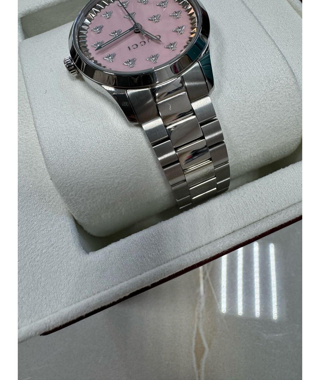 GUCCI Серебряные стальные часы, фото 8