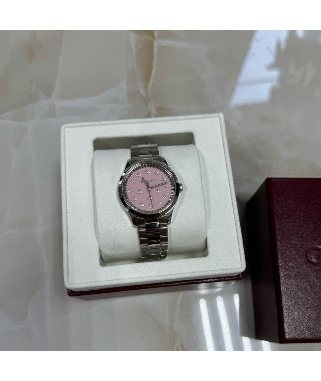 GUCCI Серебряные стальные часы, фото 5