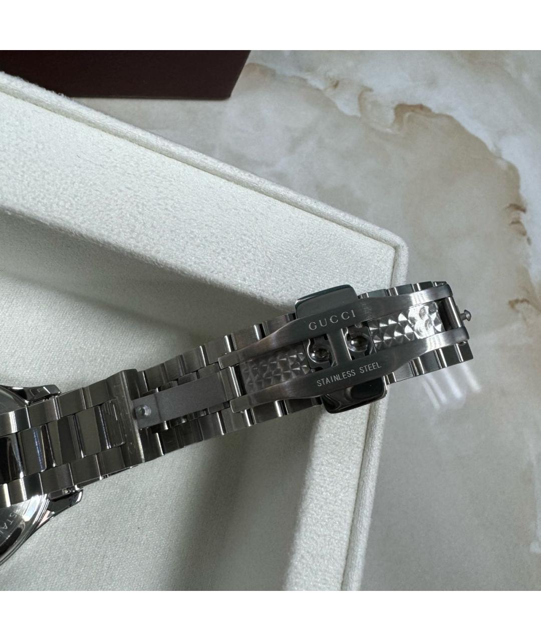 GUCCI Серебряные стальные часы, фото 3
