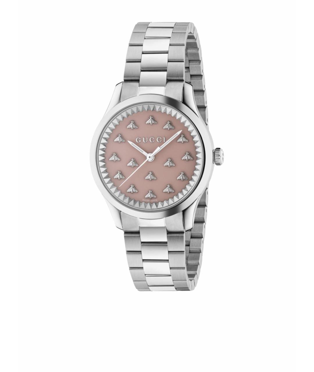 GUCCI Серебряные стальные часы, фото 1