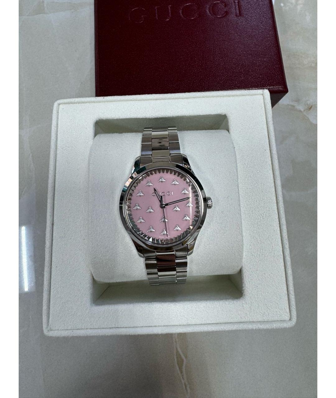 GUCCI Серебряные стальные часы, фото 4