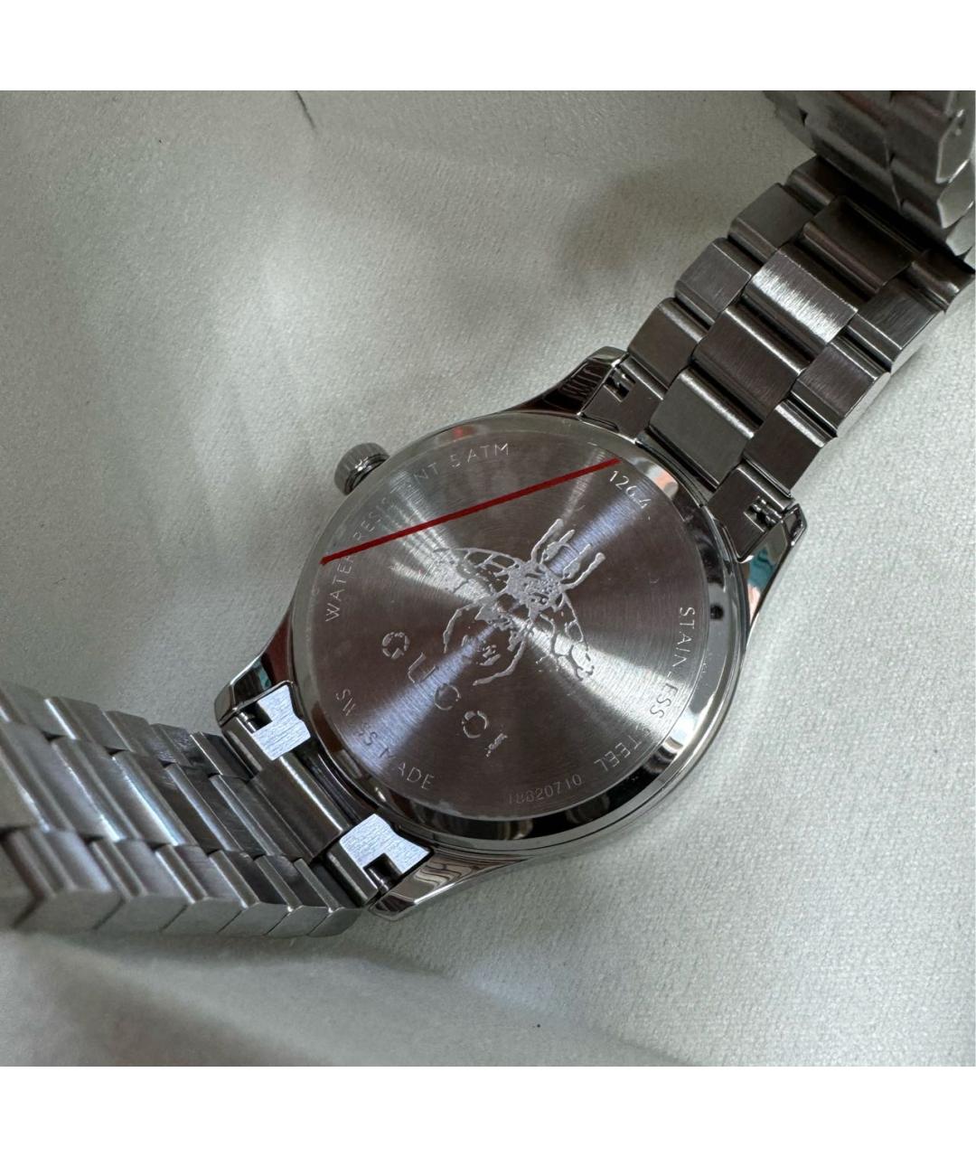 GUCCI Серебряные стальные часы, фото 2