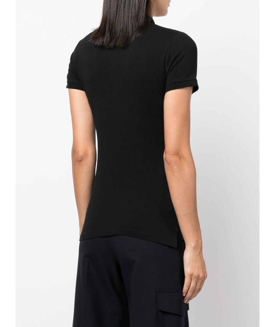 RALPH LAUREN Черная хлопковая футболка, фото 3