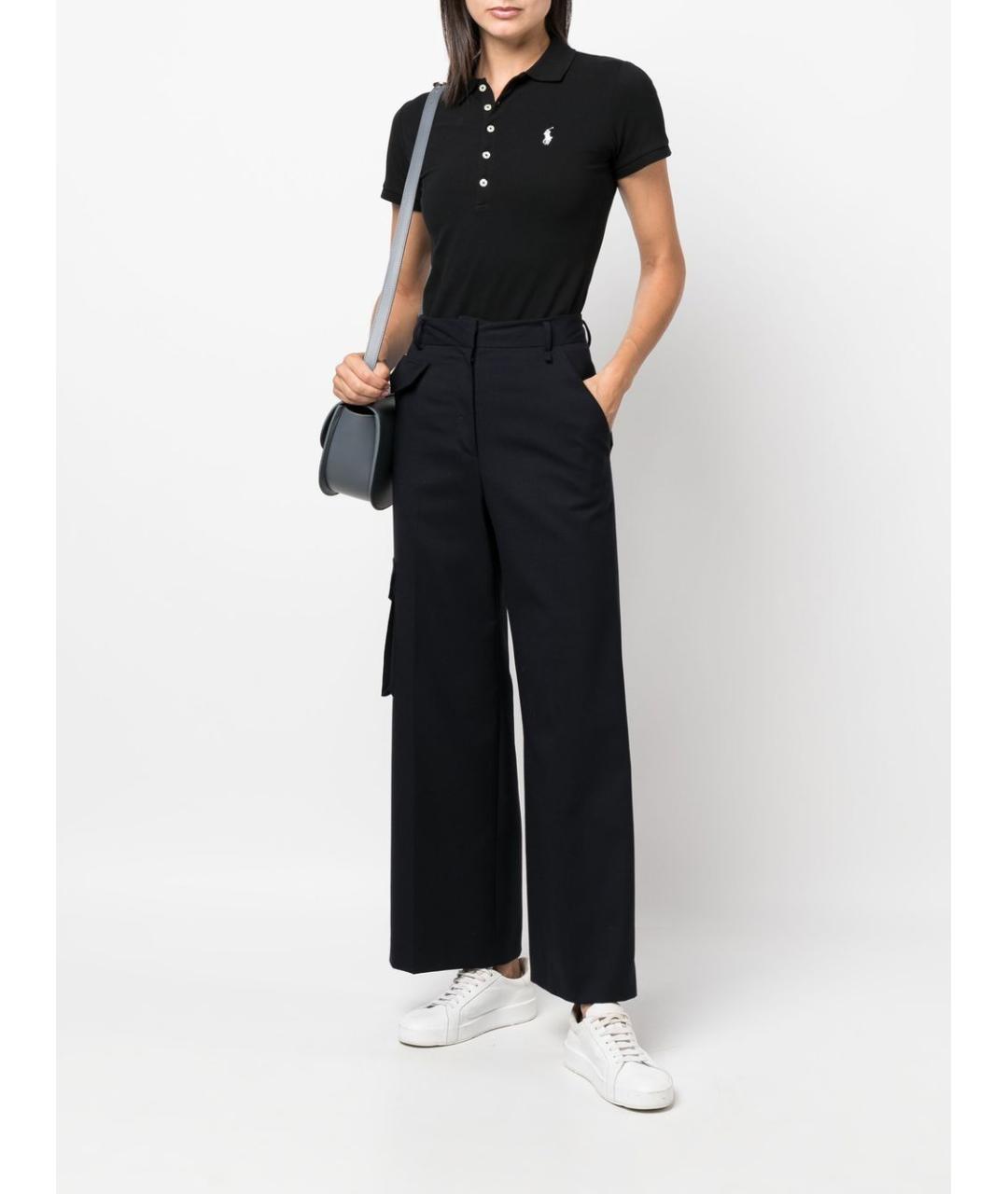 RALPH LAUREN Черная хлопковая футболка, фото 4