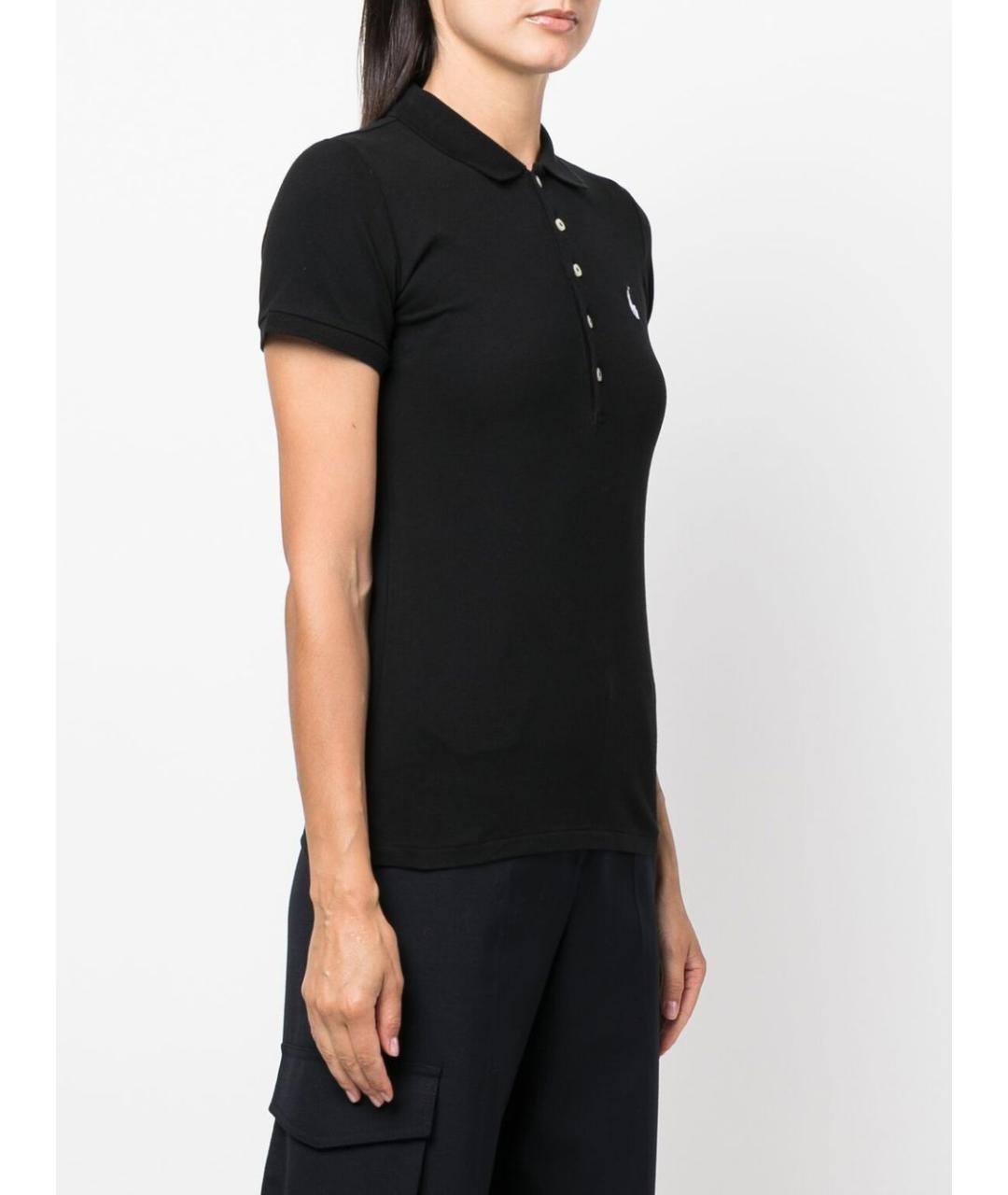 RALPH LAUREN Черная хлопковая футболка, фото 2