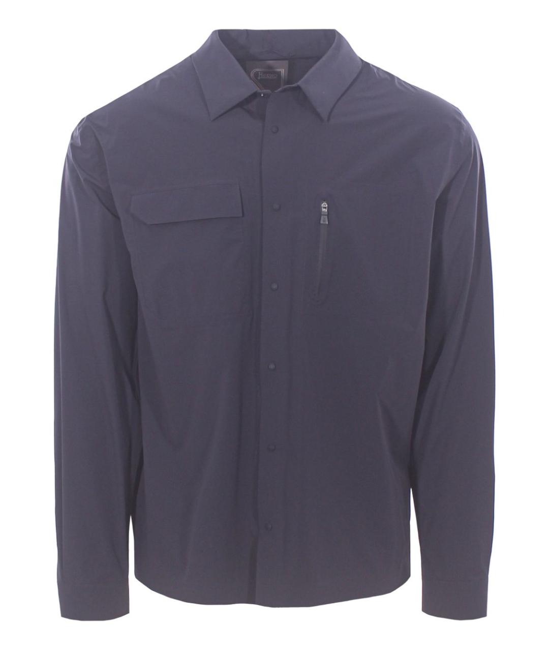 HERNO Синяя классическая рубашка, фото 4