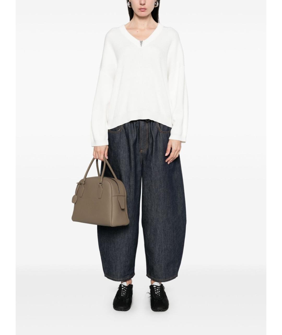 BRUNELLO CUCINELLI Белый хлопковый джемпер / свитер, фото 2