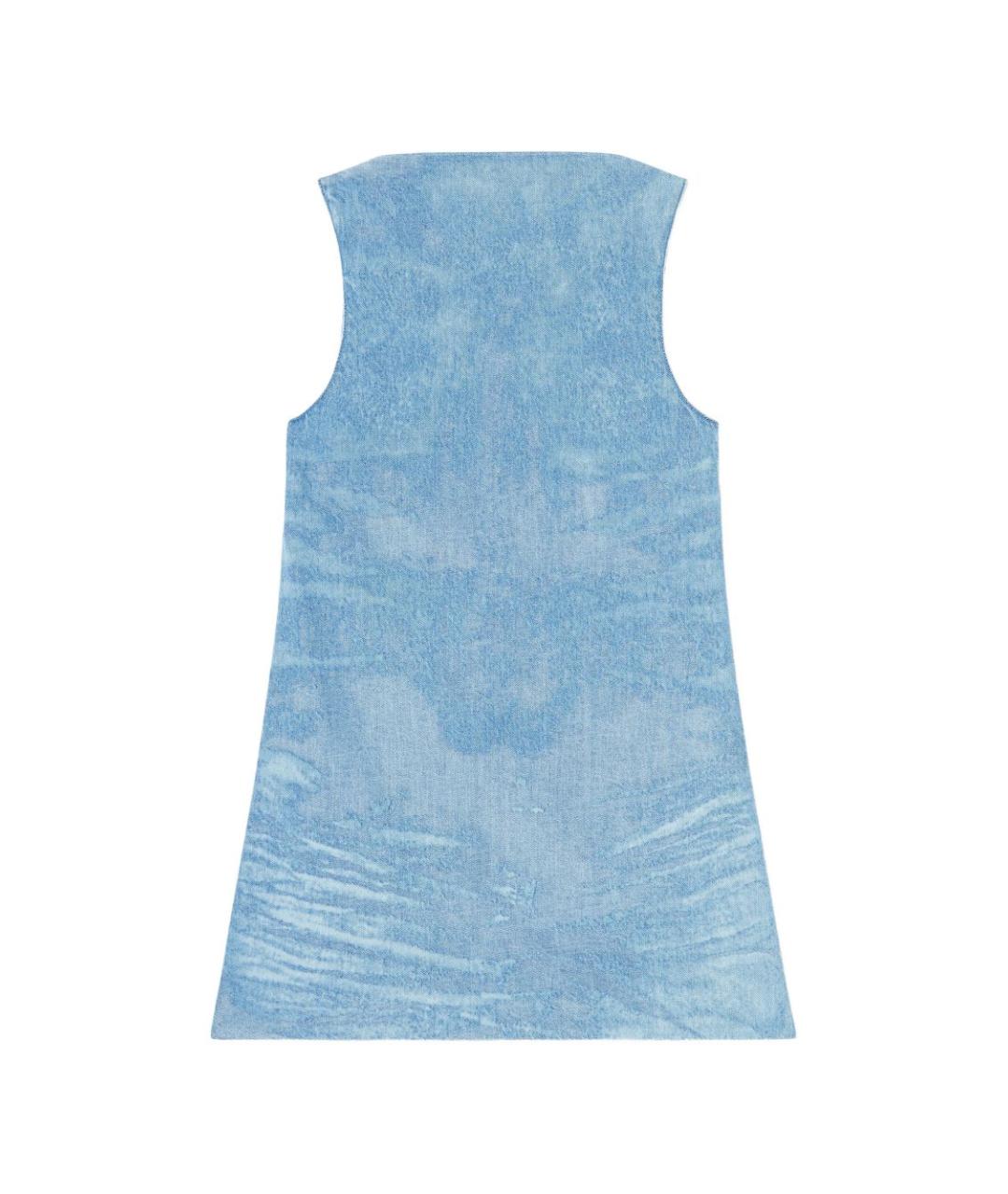 DIESEL Голубое хлопковое повседневное платье, фото 1