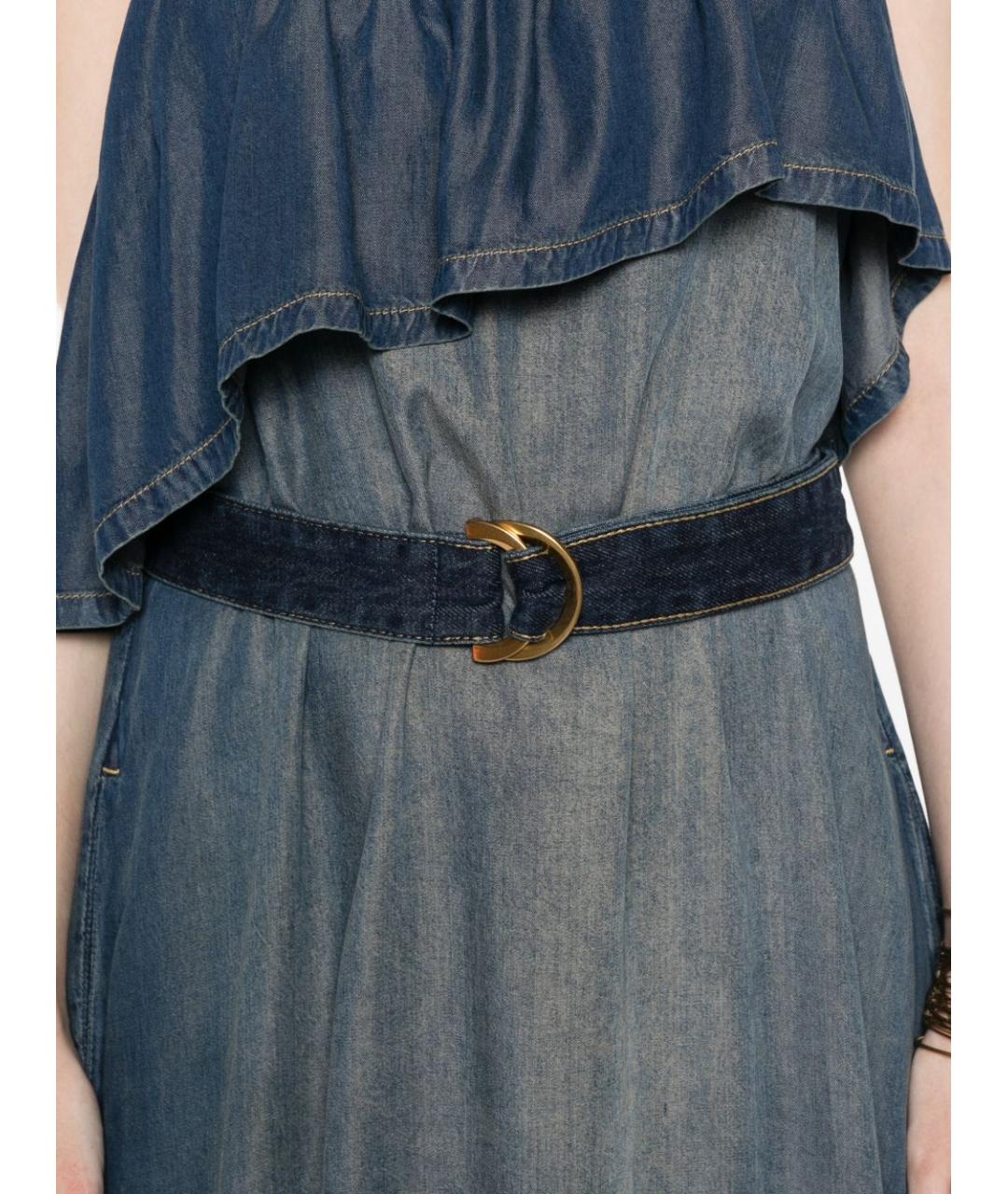 PINKO Синее повседневное платье, фото 4