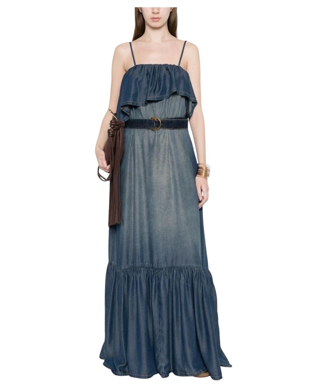 PINKO Синее повседневное платье, фото 1