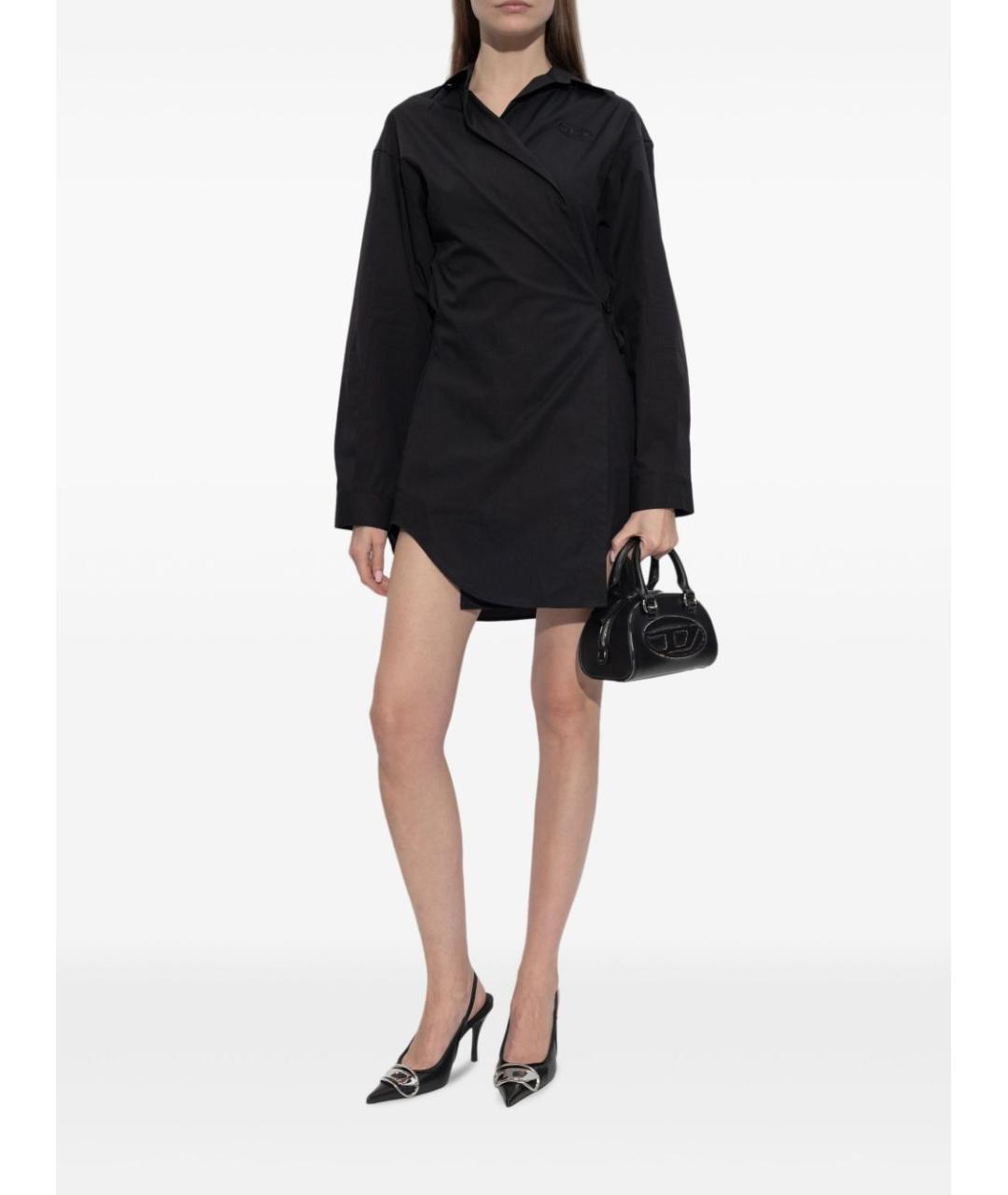 DIESEL Черное хлопковое повседневное платье, фото 5