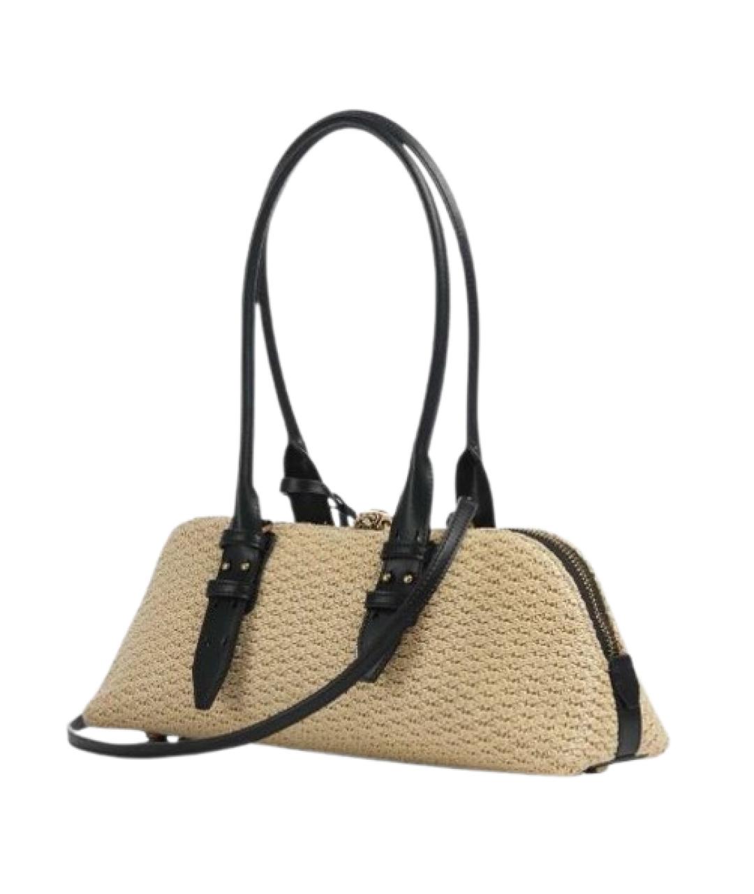 PINKO Бежевая пелетеная сумка через плечо, фото 2