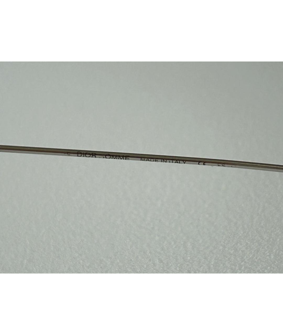 CHRISTIAN DIOR Серебряные металлические солнцезащитные очки, фото 7