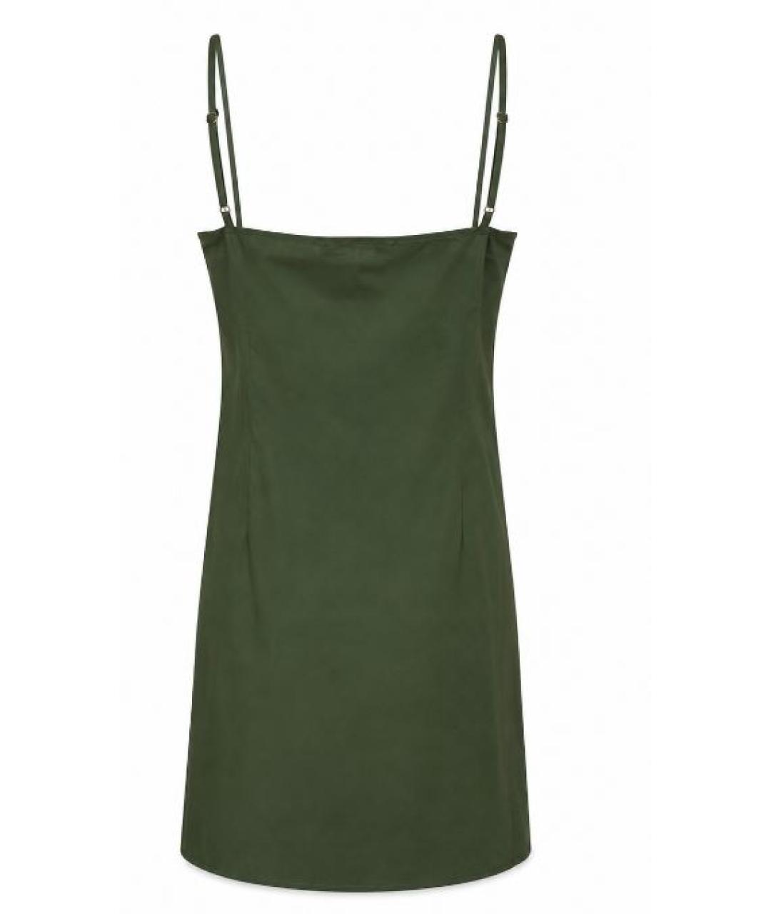 MAX MARA STUDIO Хаки хлопковое повседневное платье, фото 4